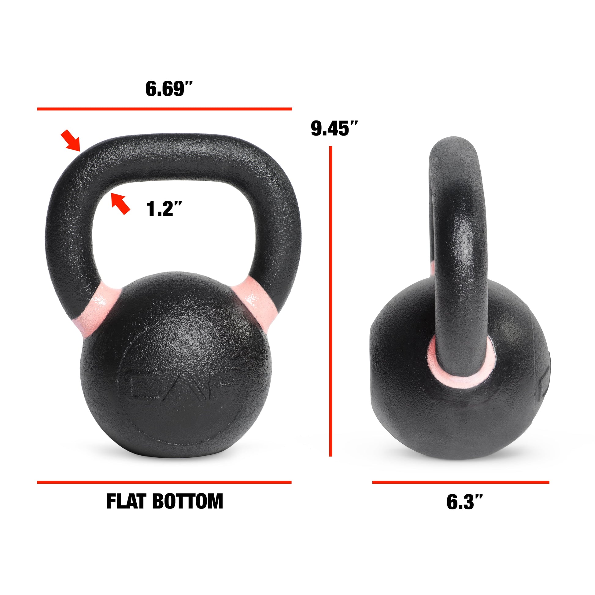 Barbell Cast Iron Competition Weight Kettlebell, 18Lbs